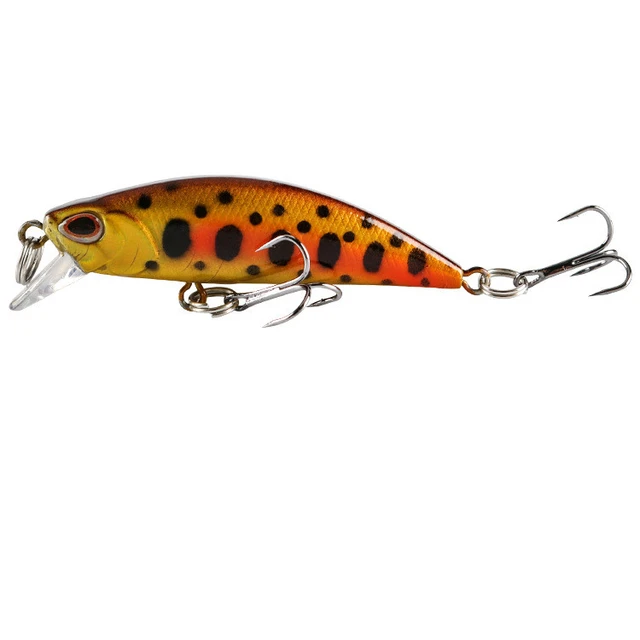 mini Sinking Minnow Wobblers Fishing Lures 5.5cm 5g Trout Artificial plastic Hard Bait Jerkbait Crankbait Bass Fishing Tackle 12