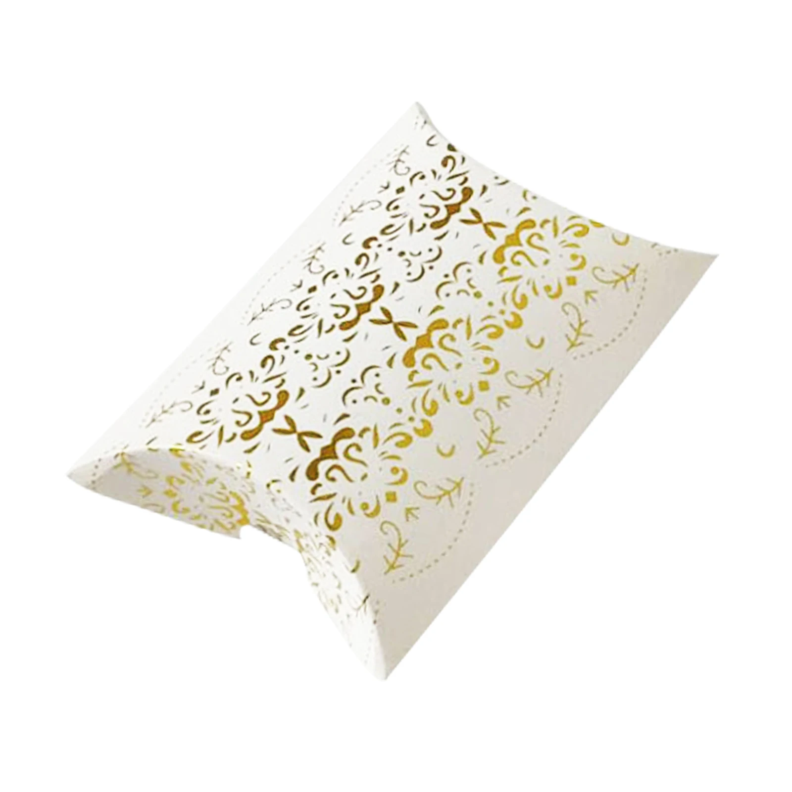 

Gold/Silver Bronzing Pattern Pillow Box Mini Candy Box Wedding Favours Pillow Box Packaging for Guest Event & Party Supply
