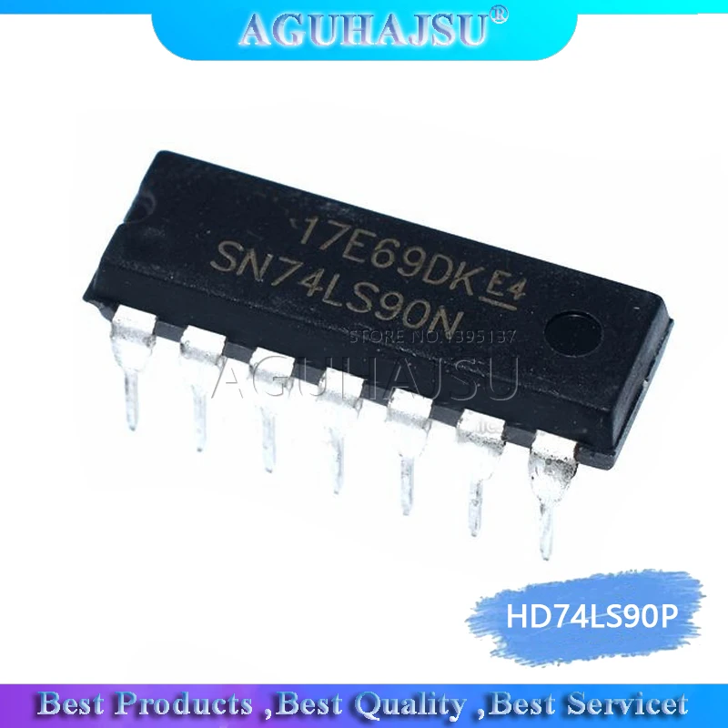 10 шт. HD74LS90P DIP14 HD74LS90 DIP SN74LS90N 74LS90 SN74LS90 74LS90N Новый и оригинальный IC | Электронные