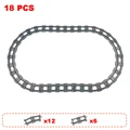 18pcs train track