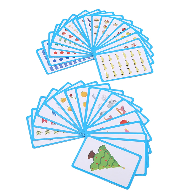 36pcs Children Baby English Early Learning Letter Number Card Montessori Educational Toys Word Table Game Card For Kids Toys