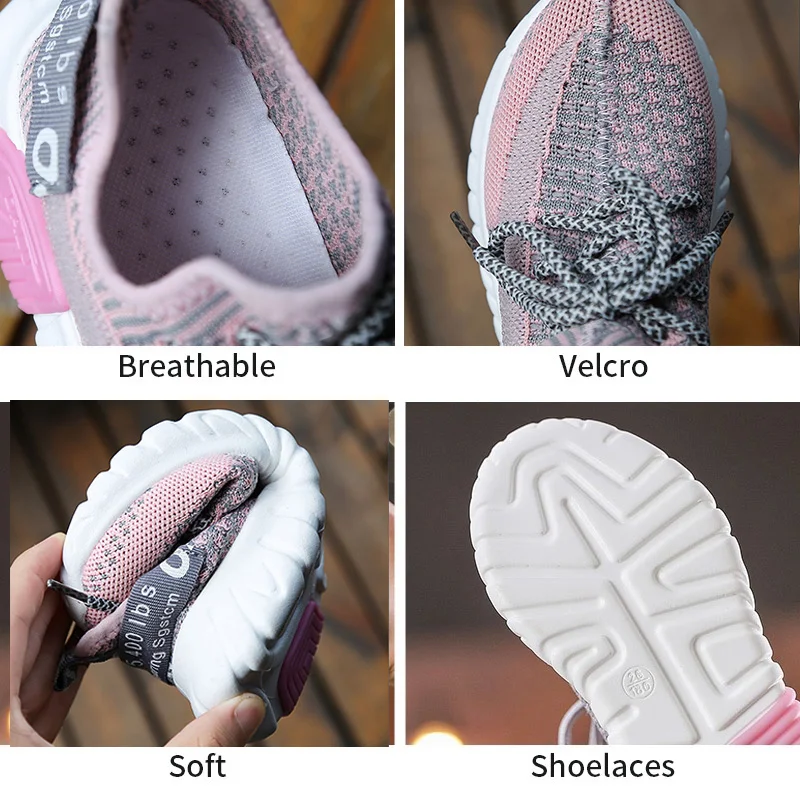 Детские кроссовки для бега; Детские кроссовки из сетчатого материала; дышащая Спортивная обувь для мальчиков и девочек