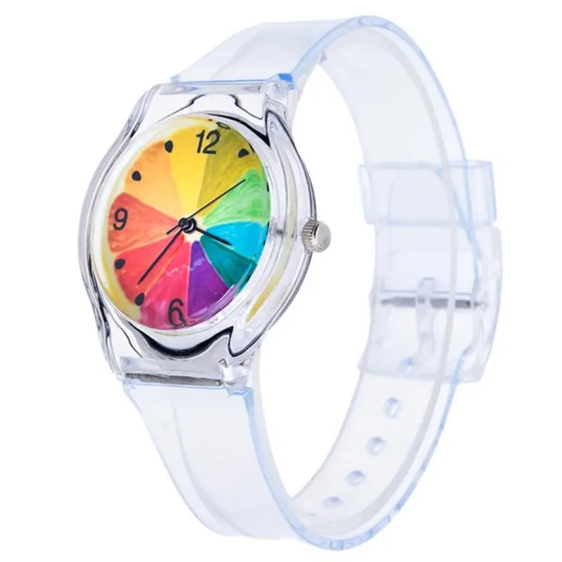 Часы с радугой детские кожаные ремни наручные часы Детские кварцевые часы милые часы Montre Enfant 2018 8,22
