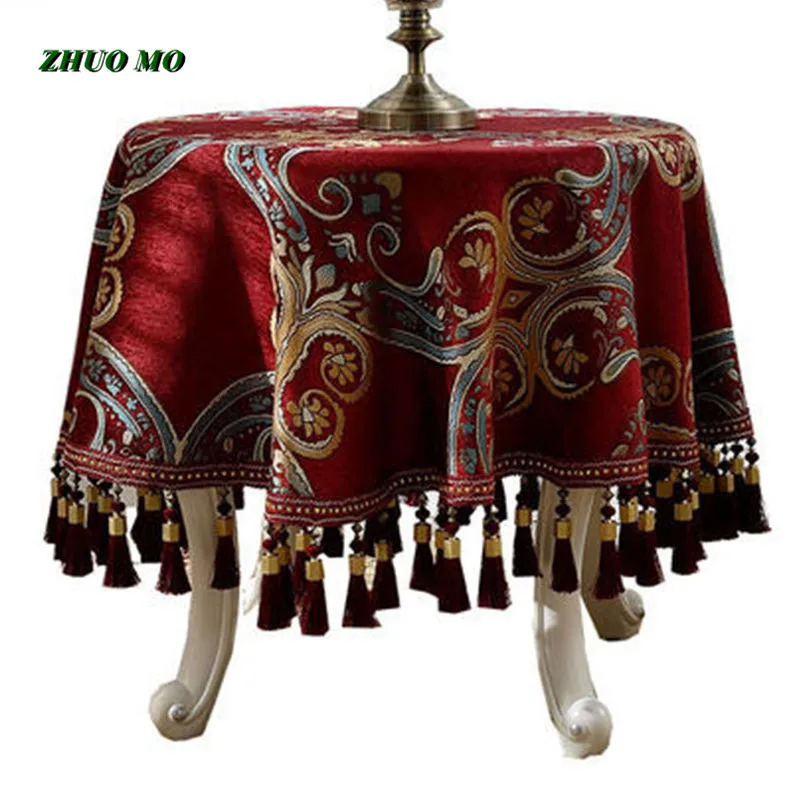 Роскошная круглая скатерть ZHUO MO в европейском стиле tafelkleed для украшения дома