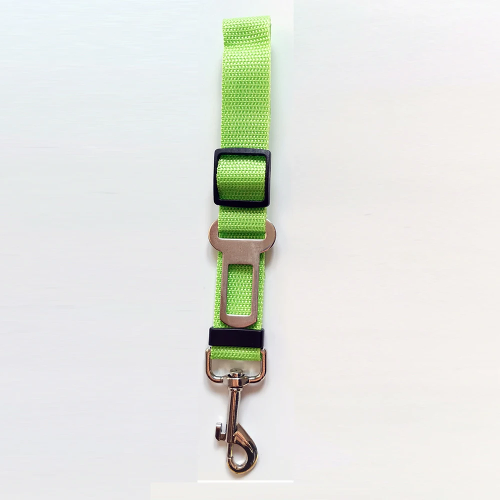 Vehicle Car Pet Dog Seat Belt Puppy Car Seatbelt Harness Lead Clip Pet Dog Supplies Safety Lever Auto Traction Products - Цвет: Green