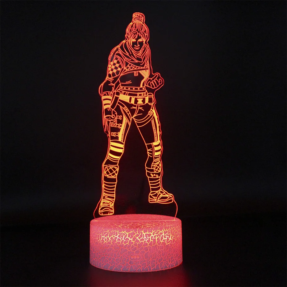 Battle Royale Nightlight APEX Legends Figure Lamp Remote Control USB 3d Table Lamp APEX Sleep Light Party Decoration Nightlight