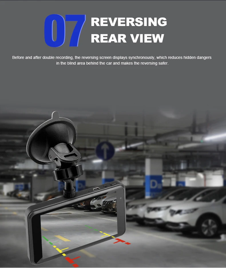 4K Dash Cam 4 дюйма с разрешением Full HD 1920x1080 Автомобильный видеорегистратор с Камера DVR Двойной объектив Ночное видение 24 часа в сутки для парковочной системы видеорегистратор g-сенсор Автомобильный видеорегистратор Камера