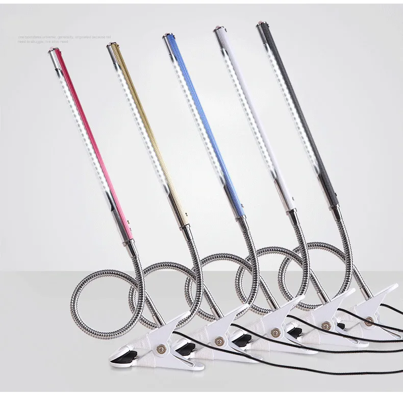 

Amazon Hot Sales a Generation of Fat Clip LED Desk Lamp Hose Manicure Lighting Lamp LED