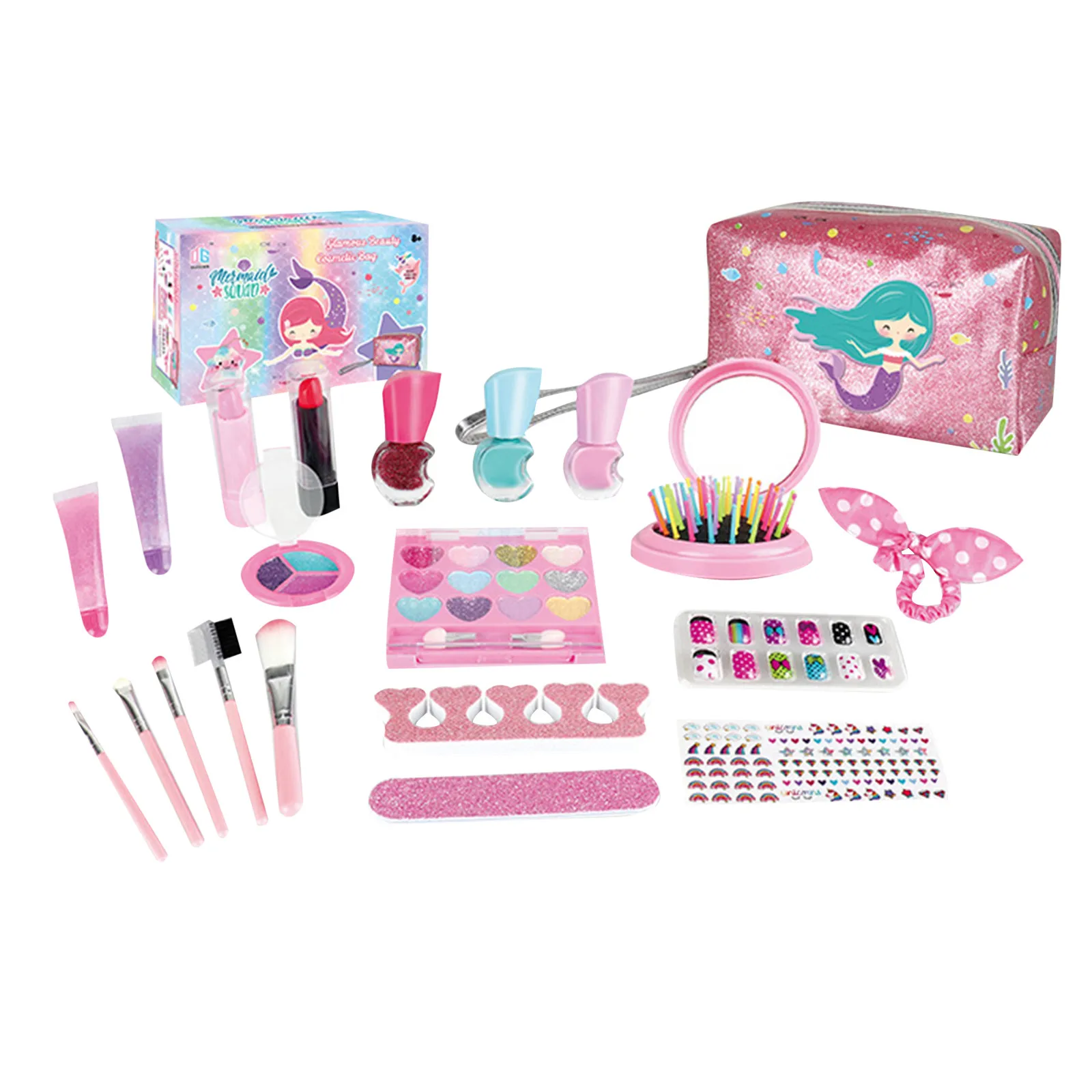 Children's Harmless Cosmetics Beauty Toys Pretend Play Girls Makeup Set