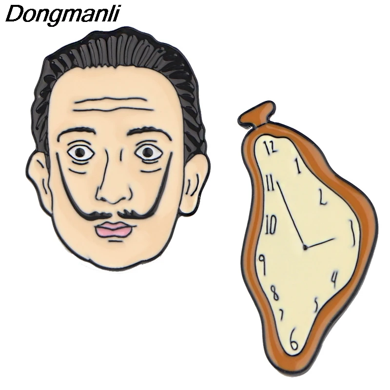 

DZ265 Spanish Art Painter Figures Enamel Pins Badge Backpack Collar Lapel Women Men Jewelry Kids for Gift