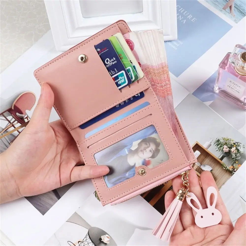 Small Large Capacity Zipper Purses Women Pu Leather Card Holder Short Wallet Zip Multi Pouch | Багаж и сумки