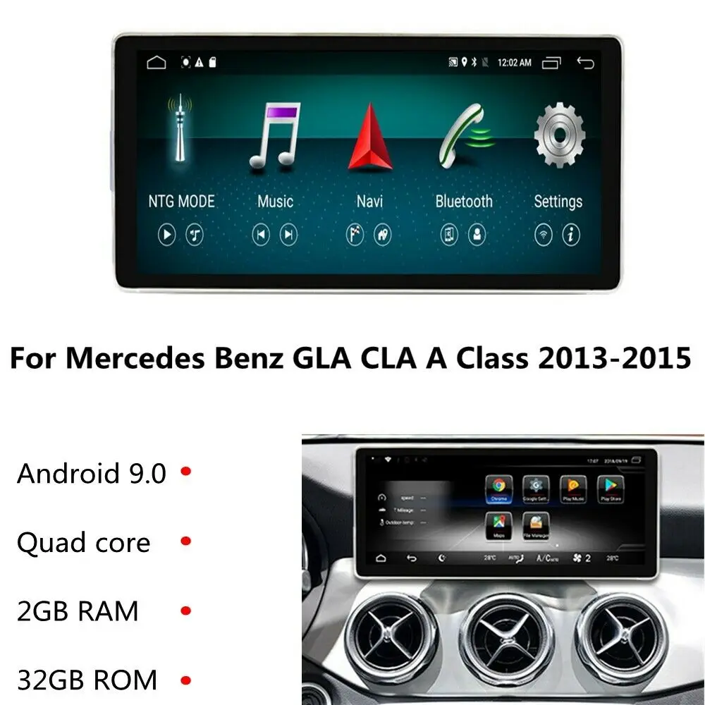  10.25 inch Android 9.0 For Mercedes-Benz GLA CLA A-Class X156 X117 W176 2013-2015 Car GPS multimedi