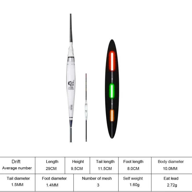 

Smart Fishing Float Bite Alarm Fish Bite Bait LED Light Color Change Automatic Night Electronic Float Color Changing Strike