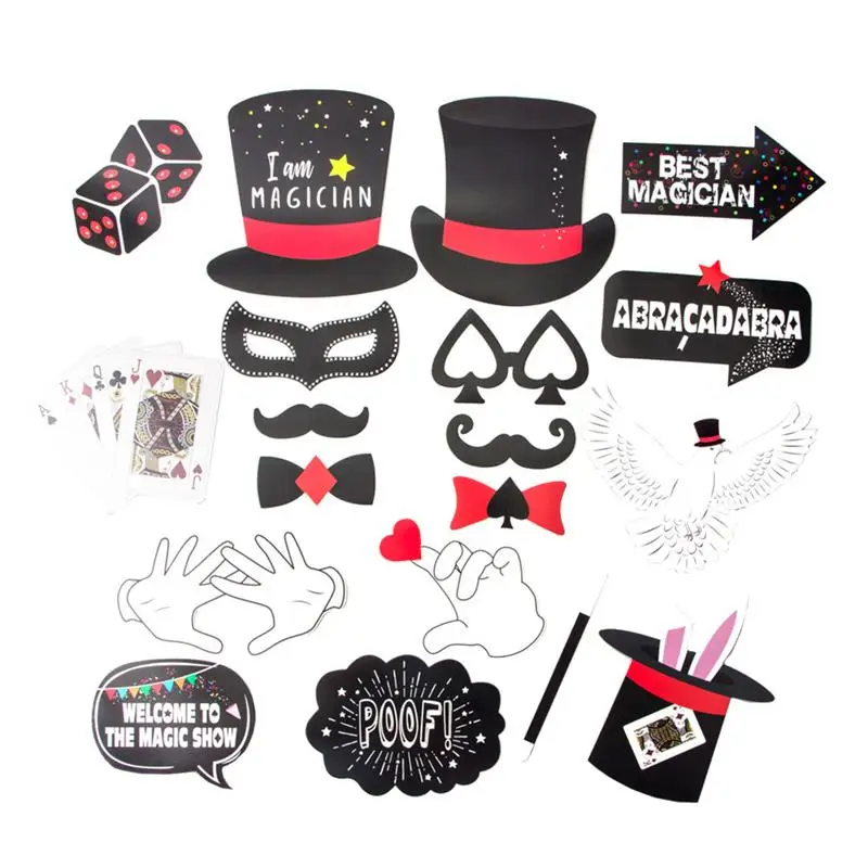

19pcs Photo Props Magic Theme Photo Shooting Photography Accessories Party Supplies Party Props for Ornaments Magic Party Decor