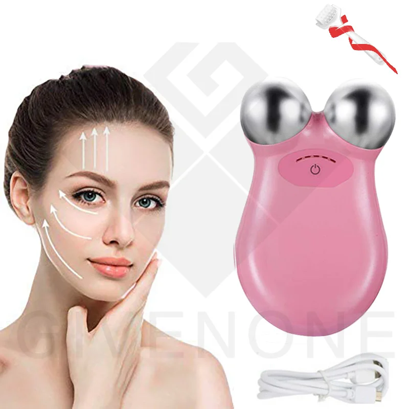 

Mini Micro Current Facial Massager Face Lifting Roller Massager Beauty Skin Wrinkle Remover Portable USB Electric Face Care Tool