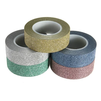 

10M Glitter Tape Stick Self Adhesive Sticker Label Decorative Paper DIY silver