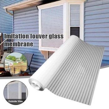 

Spot 1-Way Vision Horizontal Glass Blinds Static Glue-free Office Home Window Sticker Light Transmission QP2