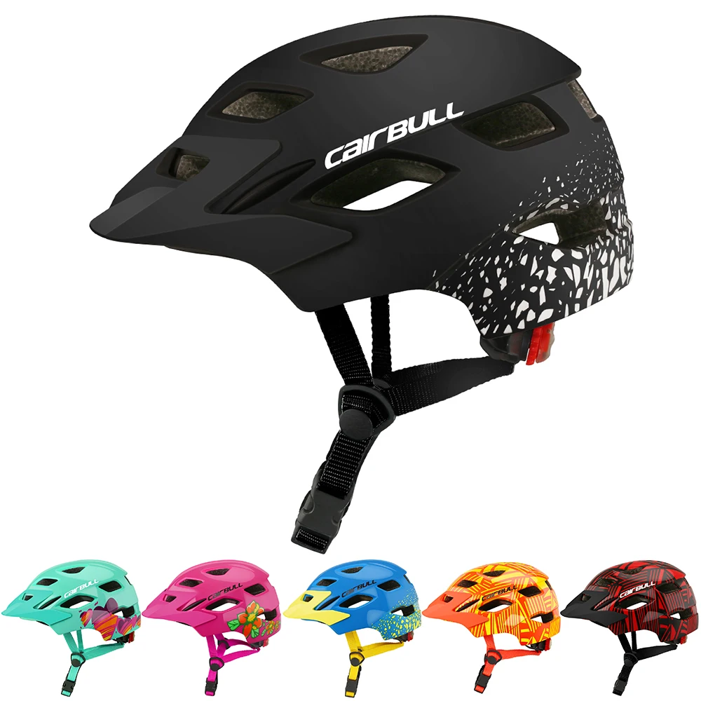 Lightweight Children Riding Helmets Cycling Skating Sport Helmet with Safety Light for Boys Girls Kid Bike Helmets Accessories