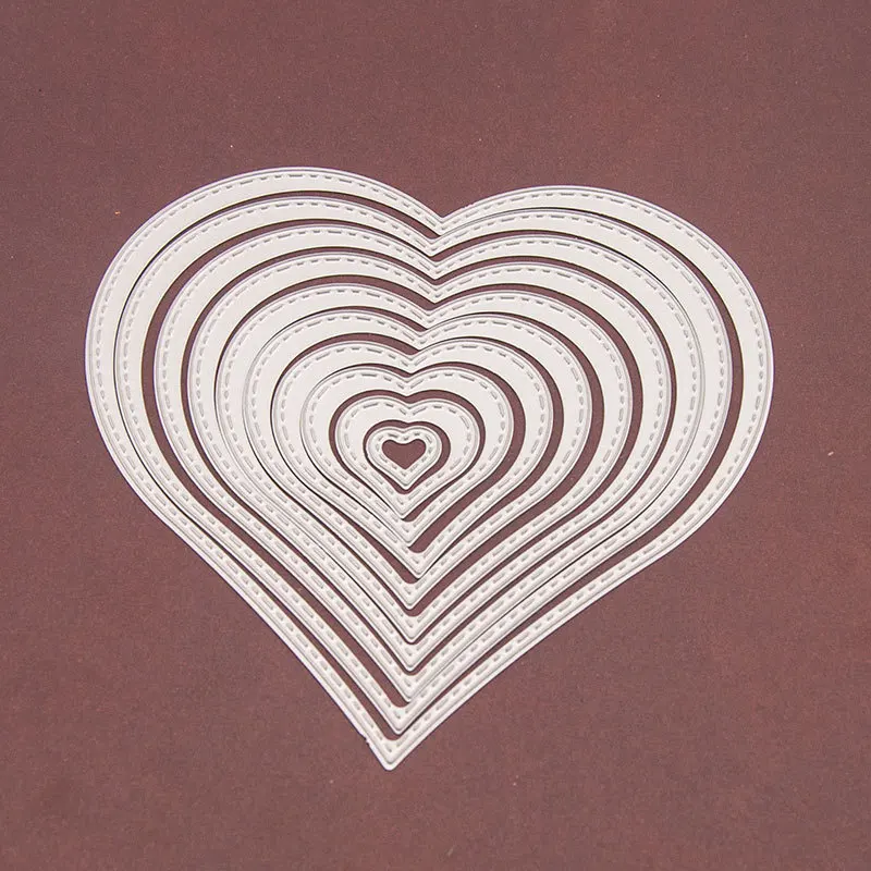  10pc 12cm Heart Craft Die Metal Stencil Embossing Cutting Dies 3D DIY Scrapbooking Craft Photo Fram - 4000171966192