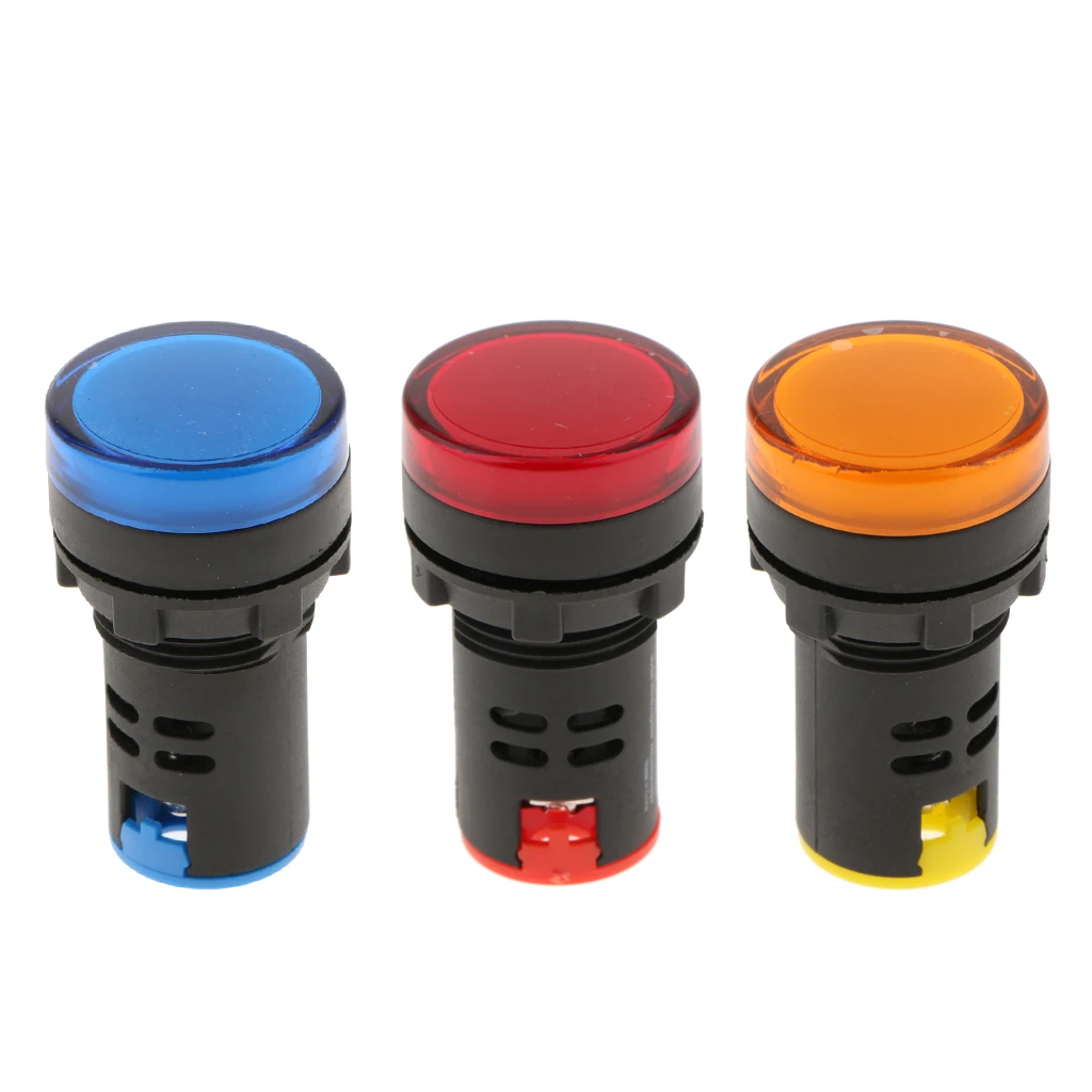 12V LED Indicator Signal Control Indicator Light Control Panel 22mm