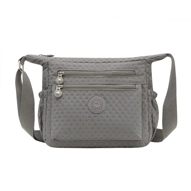 Travel Female Male Crossbody Bags Zipper Multiple Pocket Handbag Casual Waterproof Nylon Women Shoulder Messenger Bag gray