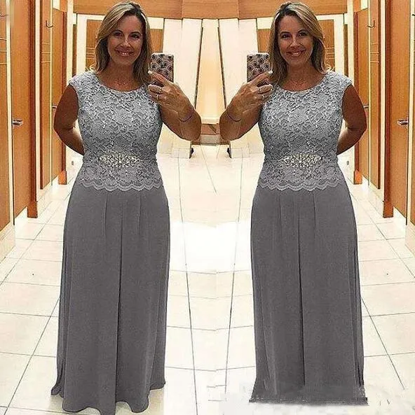 2019 Capped Mouwen Lace Moeder van de Bruid Jurken Lange Chiffon Wedding Party avondjurk vestido de madrinha 2019 Capped Mouwen Lace Moeder van de Bruid Jurken Lange Chiffon Wedding Party avondjurk vestido de madrinha