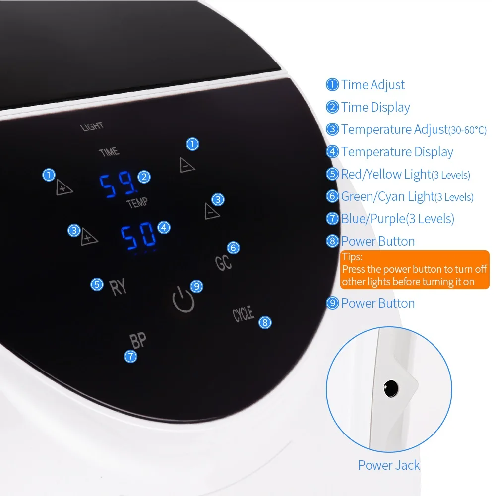  Foldable 7 Colors PDT LED Therapy Face Body Mask Beauty Facial Photon Threapy Beauty Device Salon A - 4000206131932