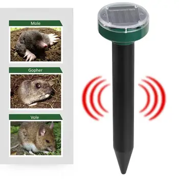 

Yard ABS Outdoor Garden Insect 2pcs Eco Friendly Solar Energy Rodent Control Animal Gopher Ultrasonic Mouse Repeller