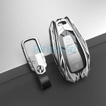 Set di supporti per coperture per portachiavi per auto in lega di zinco per Geely Coolray X6 Emgrand Global Hawk GX7 accessori remoti - Set di supporti per coperture per portachiavi per auto in lega di zinco per Geely