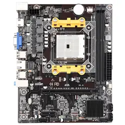 Для AMD A55 FCH гнездо FM1 материнская плата микро-M-ATX 16 Гб 2 DDR3 VGA, HDMI, DVI PCI-Express X1 для A8 A6 A4 E2 X4 631 641