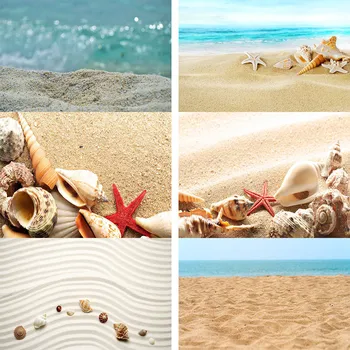 

Beach Party Sand Stone Conch Shell Summer Sea Photographic Backgrounds Customized Photography Backdrops for Photo Studio