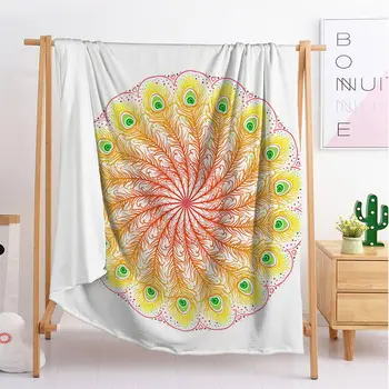 

Feather summer pink luxury animal crossing fabric blanket for bed custom photo weighted tapestry throw h fuzzy blanket 2