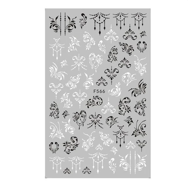 1PC Heart Love Design 3D Nail Sticker English Letter stickers Face Pattern Trasnfer Sliders Valentine's Day Nail Art Decoration 3d-F566