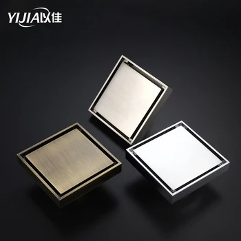 

Brass 4 Inch Square Shower 100mm*100mm Square Anti-odor Floor drain bathroom Accessories