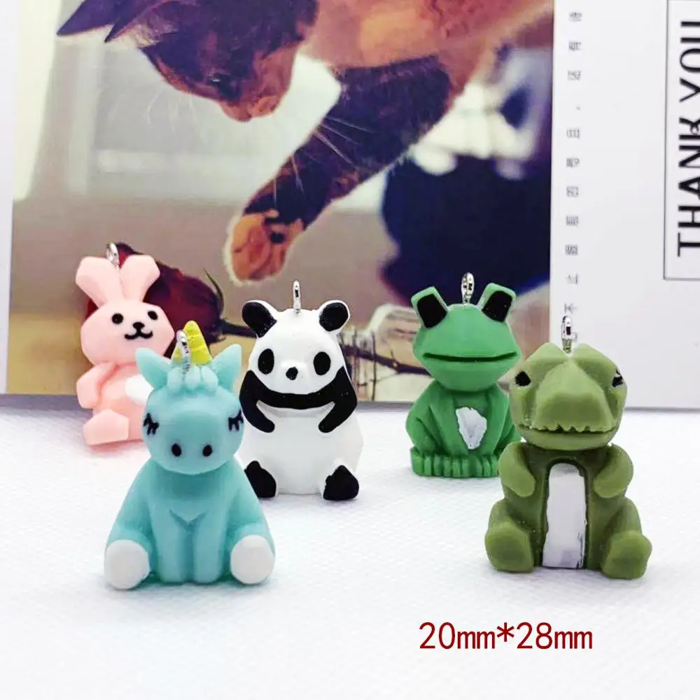 5 шт. мультфильм животных полимерные Стразы плоские с оборота кабошон Kawaii