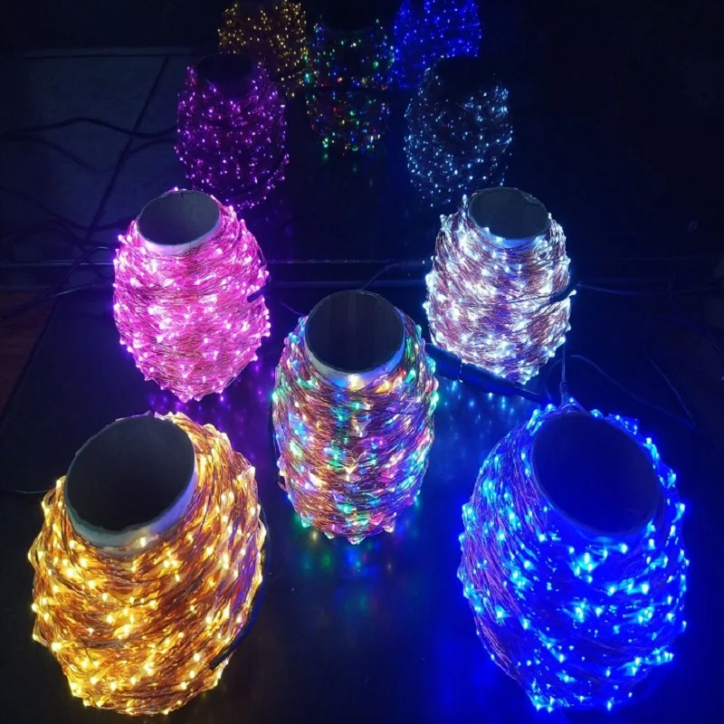 

24V copper wire light string, 100m light string, 90m light string, multi-color LED Christmas lights, festival birthday lights