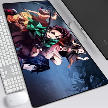

Demon Slayer Kimetsu no Yaiba Large Pad Mouse Mat Anime Print Computer Gamer Locking Edge Mousepad Keyboard Mice 30x80cm