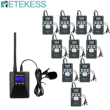 

1 FM Transmitter TR506+10Pcs FM Radio Receiver PR13 Wireless Tour Guide System for Guiding Meeting Simultaneous Interpretation