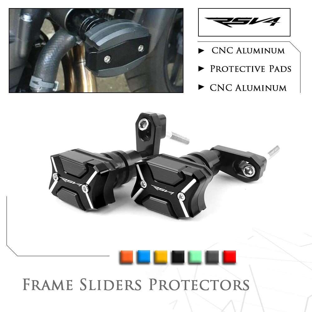 Мотоцикл с ЧПУ Рамка слайдер Crashpads протектор щитки для Aprilia RSV4 2009