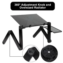 Support de Table ergonomique pour ordinateur Portable, en aluminium, pour ordinateur Portable, pour TV, canapé lit, avec tapis de souris