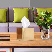 Скандинавская стильная тканевая коробка, квадратная коробка для салфеток, держатель из нержавеющей стали, украшение дома для ванной комнаты, спальни, офиса