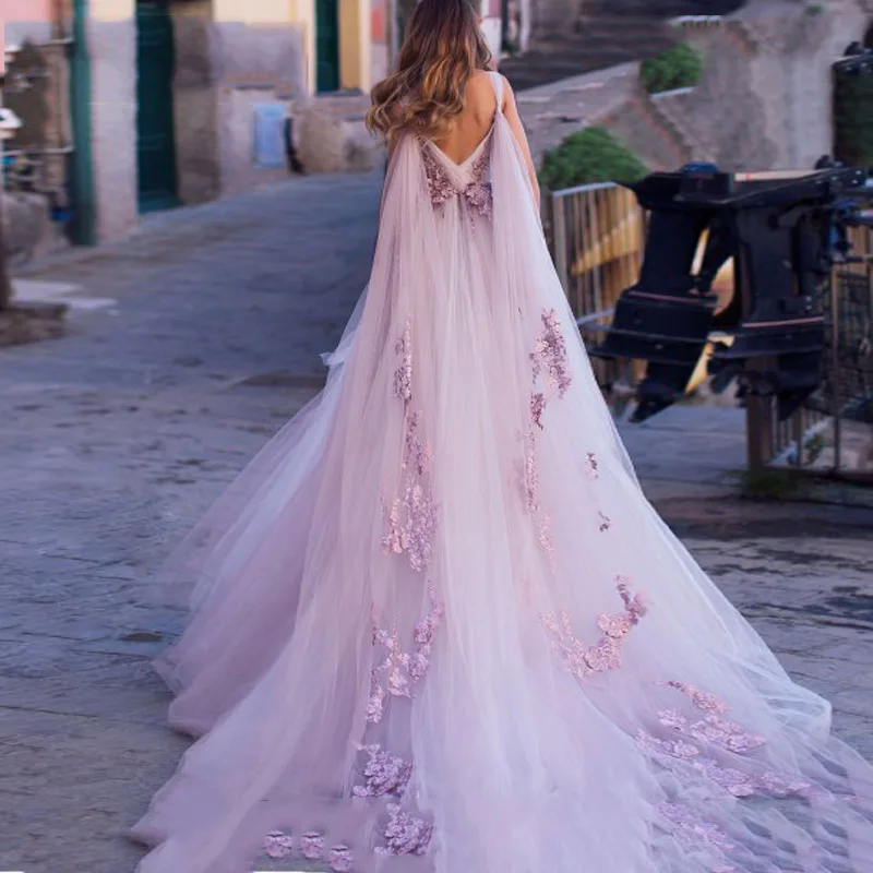 2020 Modest Design 3D Flowers Wedding 