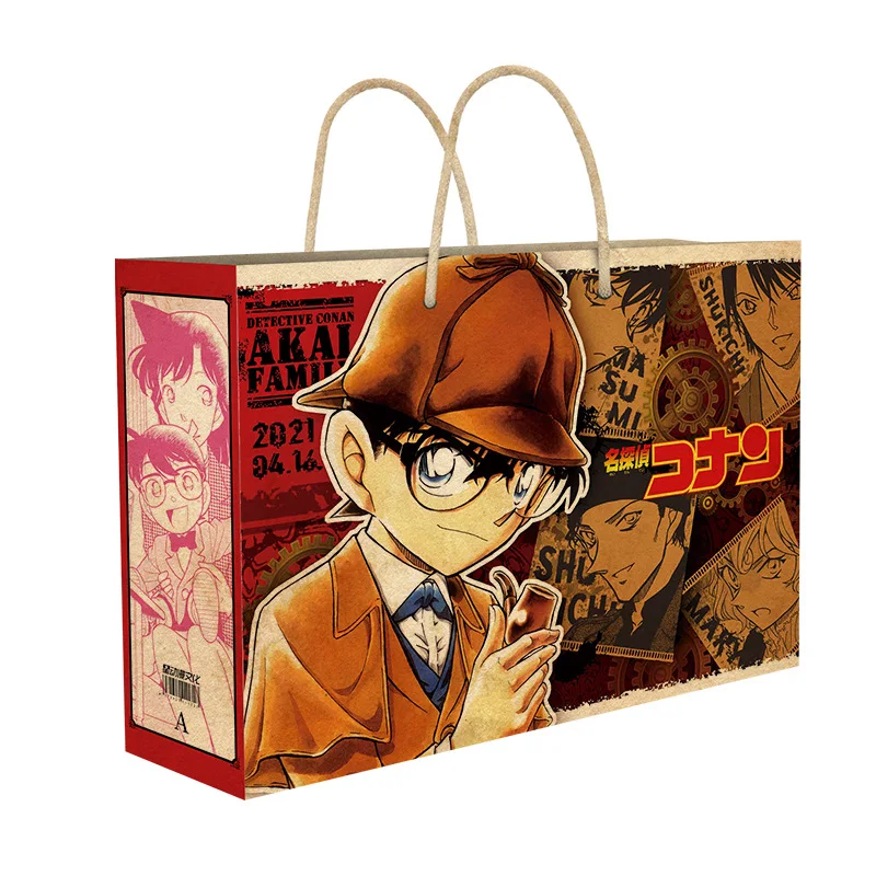Anime Detective Conan Lucky Gift Bag Retro Brown Kraft Paper Collection