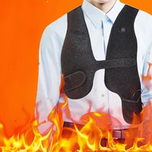 Для мужчин и женщин, подарок, уличная куртка, теплый жилет с подогревом, зарядка через usb, зимняя, гибкая, для путешествий, инфракрасная, электрическая, тепловая ткань, для пеших прогулок