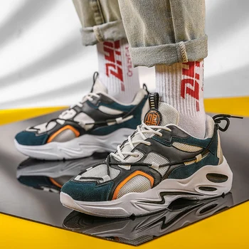 

Men Sneakers Hick Sole Platform Man Mixed Color Dad Shoes Trainers Spring Men Casual Shoes Platform Shoes Tenis Masculino Adulto