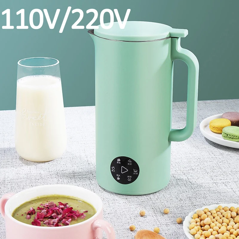 110V/220V Soymilk Maker Machine Mini Electric Juicer Blender Automatic Heating Soy Bean Milk Rice Paste Maker Filter-free 350ml