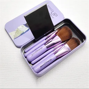 

Makeup Brushes Set Pro Pink Purple Soft Fiber Foundation Eyeshadow Powder Cream Base Brush Cosmetic Make Up Tools
