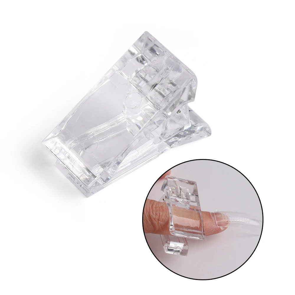 1 шт. 3D кристально-Желейная УФ-лампа для использования ногтей, полистроительный удлиняющий гель, французский маникюр, быстрые аксессуары для сушки, розовые прозрачные инструменты для дизайна ногтей - Цвет: 1 PC Nail tips cilp