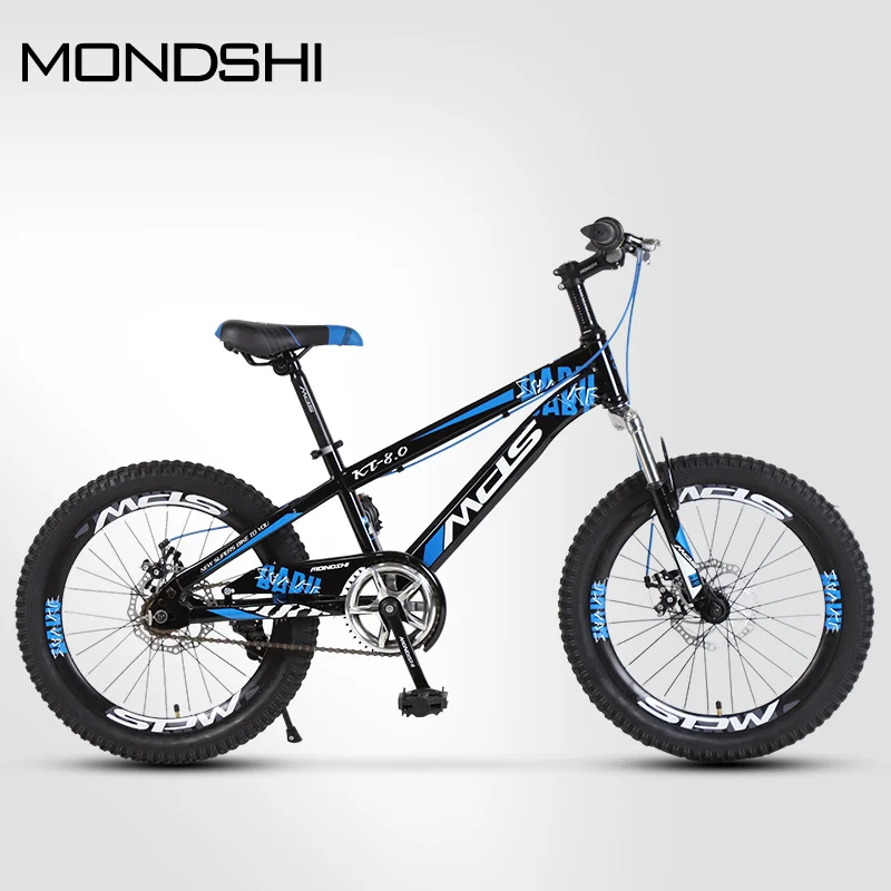 Mondshi20 дюймов горный велосипед единой скорости двойной дисковый тормоз амортизация Передняя вилка - Цвет: Темно-синий