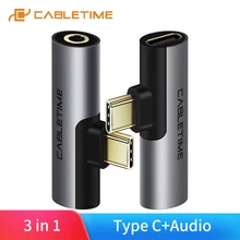 CABLETIME Тип usb C к аудио 3,5 мм адаптер для наушников аналогового сигнала для спортивной камеры Xiao mi huawei samsung Тип-C OTG USB-C OTG C01